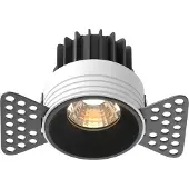 Maytoni LED Einbaustrahler Rund , 7 W , Schwarz , Aluminium , CRI 90