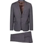 Suitable Anzug Sharkskin Wolle Aubergine