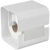 Wenko Turbo-Loc Lizan Toilettenpapierhalter, Befestigen ohne Boh, Funktionaler Toilettenpapierhalter zur bohrfreien Montage, Farbe: Weiß