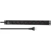 Lanview LVR-2MDK-LIC-DK8, Standard, 1U, Einphasig, Horizontal, Schwarz, 8 AC-Ausgänge