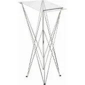 OEM Klappbares Stehpult aus Aluminium und Acryl, 49x49 cm, 115 cm Höhe