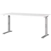 Dripio Höhenverstellbarer Schreibtisch 160x91x80 cm weiß/silber