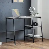 OEM Schreibtisch, Betoneffekt, schwarzes Metallgestell, 104x45x72 cm