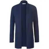Peter Hahn Strickjacke aus Schurwolle und Kaschmir blau
