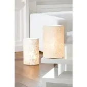 Gilde Tischleuchte, Blumendesign, Porzellan, weiß, VE 1 Höhe: 28.00 cm Breite: 18.00 cm Tiefe: 10.00cm 33116