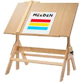Dripio Zeichentisch aus Massivholz, höhenverstellbar, neigbar, 60x90 cm