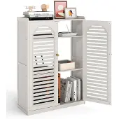 OEM Multimediakast aus Bambus, 59x25x82 cm, mit verstellbaren Böden