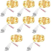 SURIGHT USB-wiederaufladbare LED-Flaschenlichter – 2 Meter, 20 LED-Lichterketten – Batteriebetrieben, geeignet für Einmachgläser