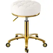 OEM Rolkruk mit Rollen, höhenverstellbar 43-55 cm, Kunstleder, 150 kg, weiß