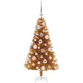 vidaXL Weihnachtsbaum Gold 120 cm PET