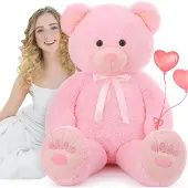 OEM Riesen-Teddybär 130 cm, XXL Plüschtier, rosa, kuschelig