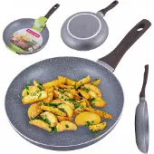 Kamille Granit-Pfanne Traditionell Ø 28 cm Induktion Grau