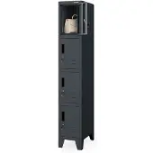 OEM Metall-Spindkasten 4 Fächer abschließbar 172x30x45 cm anthrazit