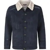 Jan Vanderstorm Lederimitatjacke "Jacke in Lederoptik LOTHAR", Herren, Gr. 58, blau (dunkelblau), Obermaterial: 100% Polyester COOLMAX PES(Coolmax)., Jacken Lederimitatjacke