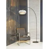 MSZ Design Zijlstra Bogenleuchte CARTA weiß, 1-flammig Stehleuchte mit Schirm aus Karton 35x100x200 cm