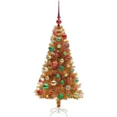vidaXL Weihnachtsbaum Gold 120 cm PET