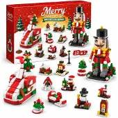 Mormark 12-teiliges Adventskalender-Set mit weihnachtlichen Mini-Bausteinsets – BRICKVENT