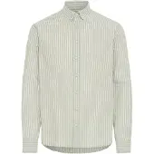 Blend Langarmhemd "Langarmhemd BHAdas", Herren, Gr. XXL, N-Gr, grün (oil grün), Obermaterial: 65% Baumwolle CO. 35% Polyester PES., Hemden Langarmhemd