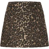 Ichi Midirock "Damen Casual IHWOOLA", Damen, Gr. 38, braun (graphic animal), Obermaterial: 100% Polyester PES., Röcke Midirock