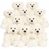 OEM 10er-Set Teddybären, 33 cm, weiß, Plüschtiere