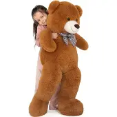 OEM Teddybär XXL 120 cm dunkelbraun, Kuscheltier für Kinder