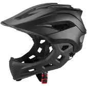 OEM 2-in-1-Kinderfahrradhelm mit Kinnschutz, schwarz, 52-56 cm