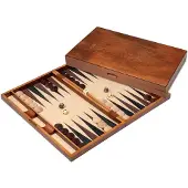 OEM Backgammon-Spiel, groß, mit Magnetschließung, Holzbrett