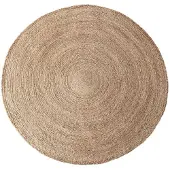 Sonstiges Jute Teppich rund 50cm Hellbraun Waschbar Rutschfest Pflanzenfasern