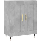 vidaXL Highboard Betongrau 69,5x34x180 cm Holzwerkstoff