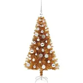 vidaXL Weihnachtsbaum Gold 120 cm PET