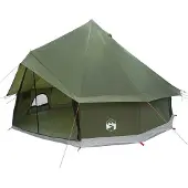 vidaXL Tipi Zelt 6 Personen Armeegrün Polyester und Stahl