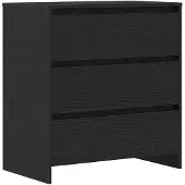vidaXL Sideboard Schwarz Eichen-Optik 70x41x75 cm Holzwerkstoff