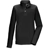 Killtec Fleeceshirt "KSW 138 GRLS FLC SHRT", Mädchen, Gr. 140, schwarz, Obermaterial: 100% Polyester, Shirts Fleeceshirt, Schnelltrocknendes Kids Fleeceshirt mit Kinnschutz-Reißverschluss