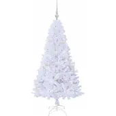 vidaXL Künstlicher Weihnachtsbaum Weiß 150 cm PVC und Stahl
