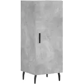 vidaXL Highboard Betongrau 34,5x34x180 cm Holzwerkstoff