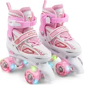Apollo Super Quad X Pro Rollschuhe - White/Pink - L - 39-42