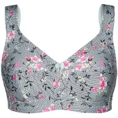Susa Bügelloser BH "BH ohne Bügel limited", Damen, Gr. 120, Cup B, bunt (lind, bedruckt), Stoff, Obermaterial: 48% Polyester PES. 39% Baumwolle CO. 7% Elasthan EL. 6% Polyamid PA., BHs Bügelloser BH