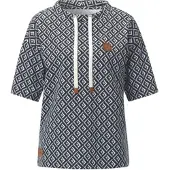 Casual Looks Trainingsshirt WITT "Sweatshirt Sweatshirt", Damen, Gr. 40, blau (eisblau, schwarz, gemustert), Sportlich, Shirts Trainingsshirt