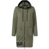 HEINE Shirtjacke "Shirtjacke Shirtjacke mit 2-Wege-Zipper", Damen, Gr. 34, grün (khaki), Casual, V-Ausschnitt, Shirts Shirtjacke