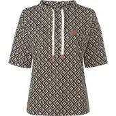 Casual Looks Trainingsshirt WITT "Sweatshirt Sweatshirt", Damen, Gr. 42, braun (beige, schwarz, bedruckt), Sportlich, Shirts Trainingsshirt
