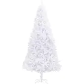 vidaXL Künstlicher Weihnachtsbaum Weiß 300 cm PVC und Stahl