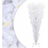 vidaXL Künstlicher Weihnachtsbaum Weiß 120 cm PVC und Stahl