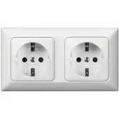 Legrand 776172 Steckdose (SL) 2-fach waagerecht volle Platte Creo ultraweiß