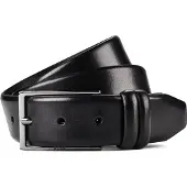 BOSS Ledergürtel "Carmello", Herren, Gr. 110, schwarz, Leder, unifarben, Gürtel Ledergürtel, aus gegerbtem Leder mit HUGO Logo-Prägung auf Metallschliesse