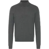 Casual Friday Rollkragenpullover "Rollkragenpullover CFEdin", Herren, Gr. XXL, grau (dunkelgrau melange), Obermaterial: 95% Baumwolle CO. 5% Kaschmir WS., Pullover Rollkragenpullover