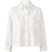 HEINE Blusenblazer "Blusenjacke Blusenjacke mit Lochmuster", Damen, Gr. 46, weiß (ecru), Modisch, Blazer Blusenblazer