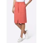 HEINE Schlupfrock "Sweatrock Jerseyrock", Damen, Gr. 48, rosa (grapefruit), Sportlich, Röcke Schlupfrock