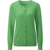 Witt Strickjacke "Strickjacke Cardigan mit Rippabschlüssen", Damen, Gr. 54, apfel, Sportlich, Rundhals, Strickjacken Strickjacke
