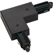 SLV 1-Kreis Schienen Eckverbinder Schwarz Aufputz - 143060