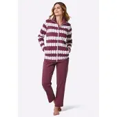 Witt Hausanzug "Hausanzug Hausanzug", Damen, Gr. 40/42, bordeaux, ecru, bedruckt, Sportlich, Homewear-Sets Hausanzug